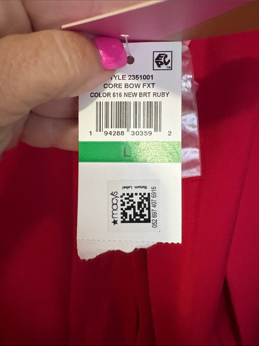 Riley & Rae Red Tie-Neck Button-Down Blouse - Picture 3 of 4